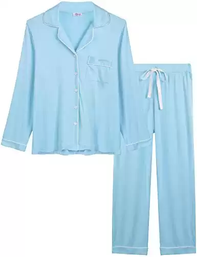 Joyaria Women Long Sleeve Button Down Pajama