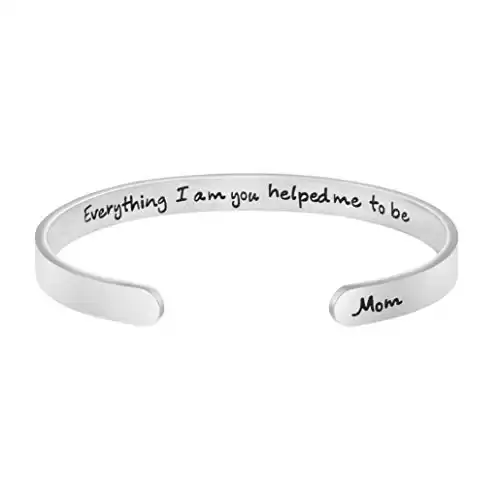 Mothers Day Gifts Cuff Bangle Engraved