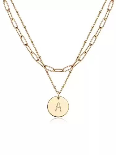 Gold Initial Necklaces For Women