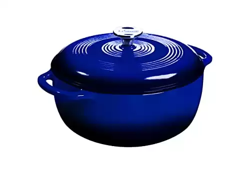 Lodge 7.5 Quart Enameled Cast Iron Dutch Oven with Lid