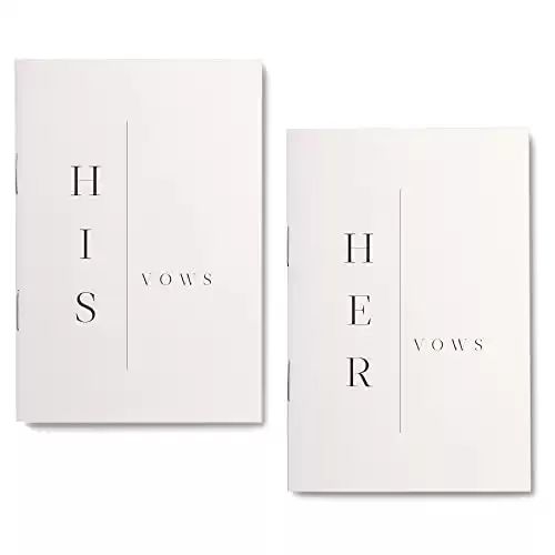 Modern Wedding Vow Books His and Hers