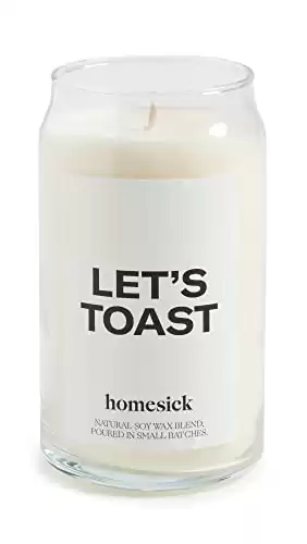 Homesick Women's Let's Toast Candle, Let's Toast, 13.75 oz