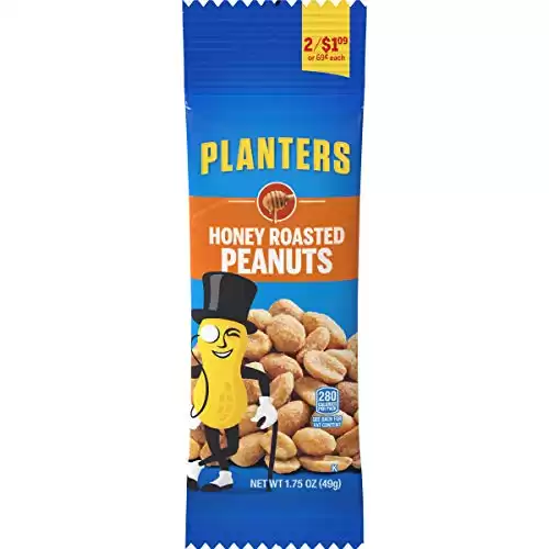 Planters Honey Roasted Peanuts, 1.75 Ounce Packet (Pack of 18)