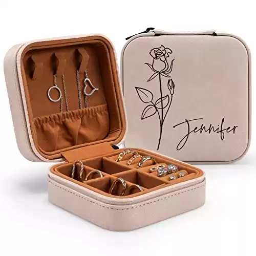 Custom Leather Customized Jewelry Organizer Box