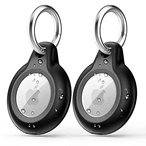 2 Pack IPX8 Waterproof Airtag Keychain with Airtag Holder Case