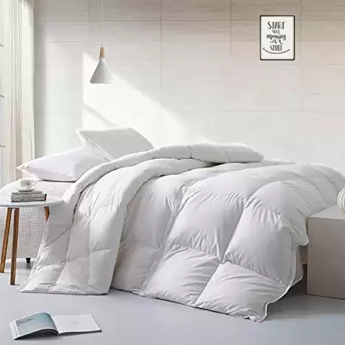 Lightweight All-Season Feathers Down Comforter Oversized King