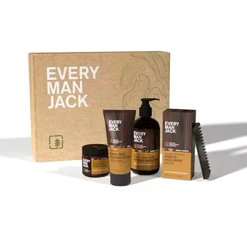 Every Man Jack Mens Sandalwood Beard Set