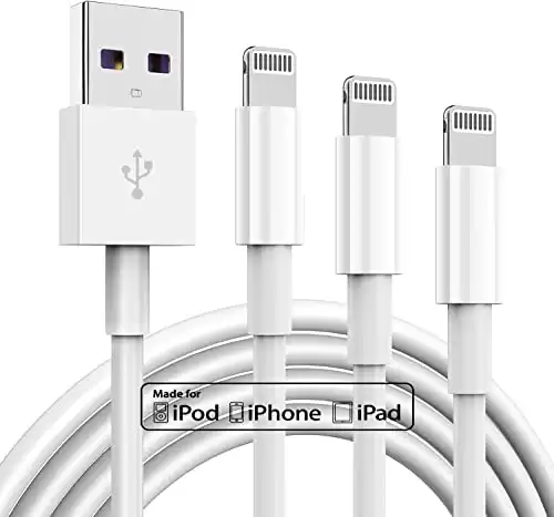 3 Pack Apple MFi Certified iPhone Charger Cable 10ft