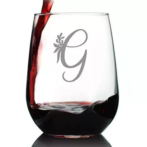 Monogram Stemless Wine Glass