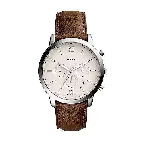 Fossil Men's Neutra Quartz Stainless Steel and Leather Chronograph Watch