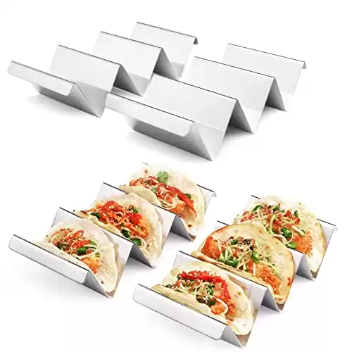 Taco Holders 4 Packs - Stainless Steel Taco Stand