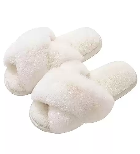 Evshine Women’s Fuzzy Slippers