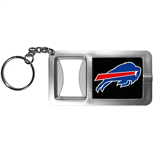 NFL Siskiyou Sports Fan Shop Buffalo Bills Flashlight Key Chain with Bottle Opener One Size Black