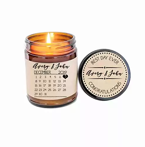 Save the Date Calendar Candle