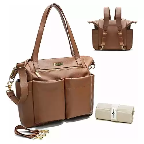 Diaper Bag Tote Leather Diaper Bag Backpack