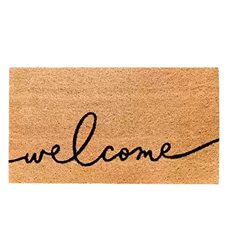 Welcome Doormat with Non-Slip Backing