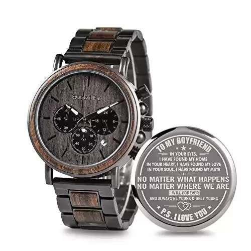 Engraved Personalized Wooden Watch