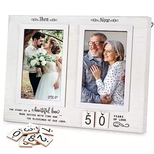 Then & Now Anniversary Picture Frame