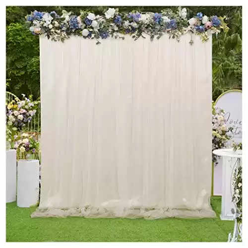 Ivory Tulle Backdrop Curtains
