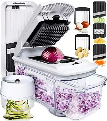 All-in-1 Vegetable Chopper, Mandoline Slicer & Cheese Grater