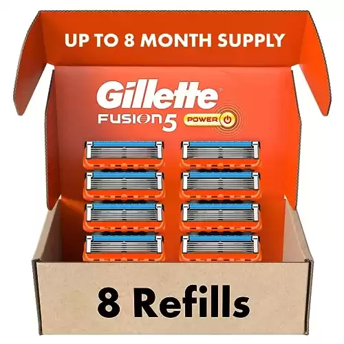 Gillette Fusion5 Power Razor Blade Refills, 8 Count