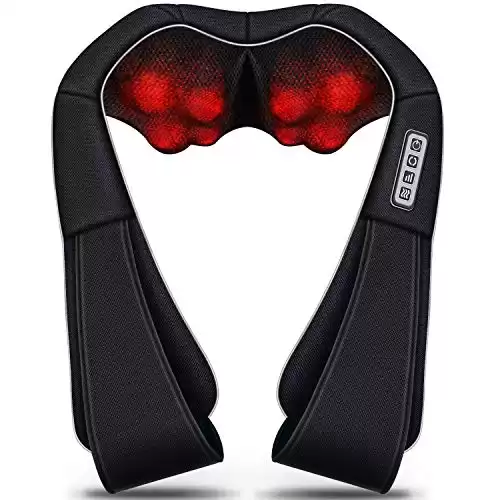 Neck and Back Massager with Heat Deep Tissue Kneading
