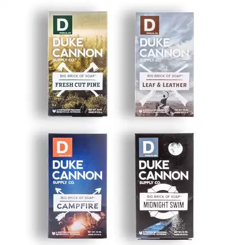 Duke Cannon Supply Co. Big Brick of Soap Bar Variety-Pack - Extra Large, Masculine Scents, 10 oz (Variety 4 Pack) (FRONTIER 40, Variety Pack (4 Count))