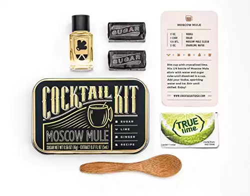 CocktailKits2Go - Moscow Mule Cocktail Set for Craft Cocktail Lovers - Mixology Bartender and Travel Kit Includes Cocktail Muddler & Recipe - Drink Mixers for Cocktails - Gift Box for All Occasions