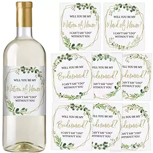 Printed Party Bridesmaid Proposal Wine Bottle Label GifT