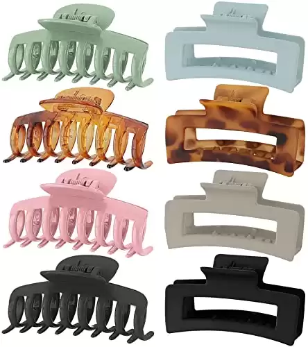 8 Colors Hair Clips Claw Clips Hair Claw Clips