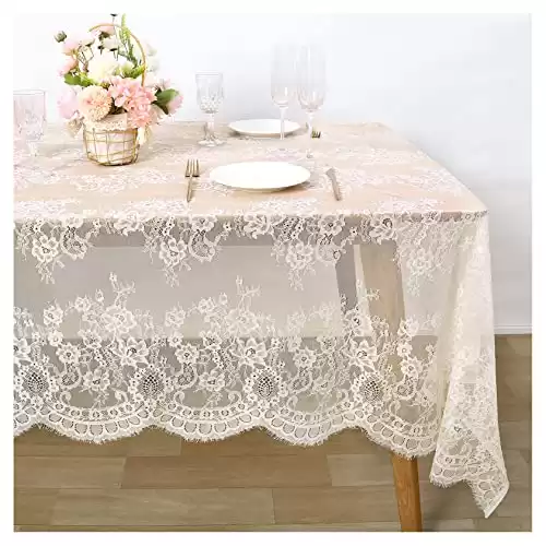 Ivory Lace Tablecloth