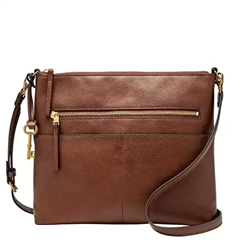 Fossil Women's Fiona Leather Large Crossbody Purse Handbag