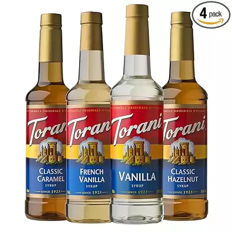 Torani Variety Pack Caramel, French Vanilla, Vanilla & Hazelnut