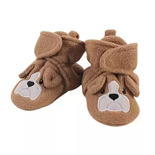 Hudson Baby Unisex-Baby Cozy Fleece Booties Winter Accessory Set, Dog, 6-12 Months