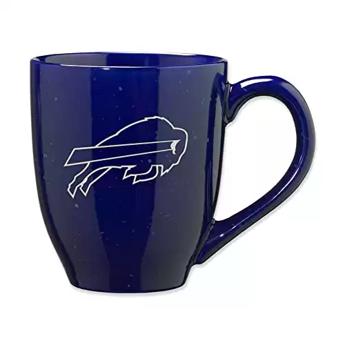 NFL Football Buffalo Bills Primary 16 oz Team Color Laser Engraved Ceramic Coffee Mug