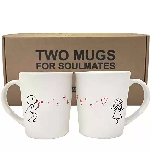 From My Heart to Yours His and Hers Matching Couple Coffee Mugs Set