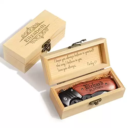 Personalized Engraved Pocket Knife With Gift Box