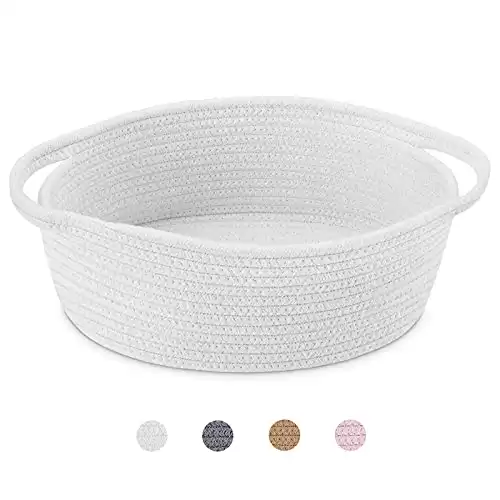 ABenkle Cute Small Woven Basket with Handles, 12