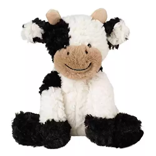 Hopearl Adorable Plush Cow Toy Floppy Dairy Cattle Soft Stuffed Animal Cute Birthday for Boys Girls Kids Toddlers, 9''