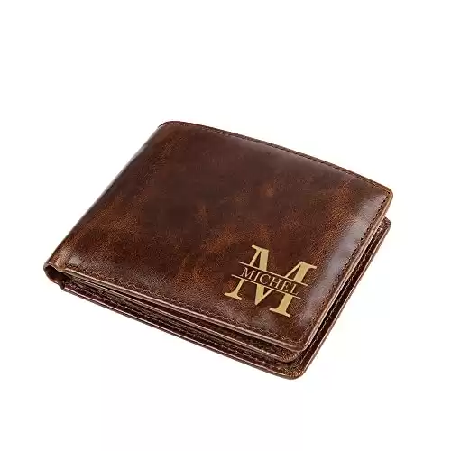 Custom Engraved Wallet for Men Personalized