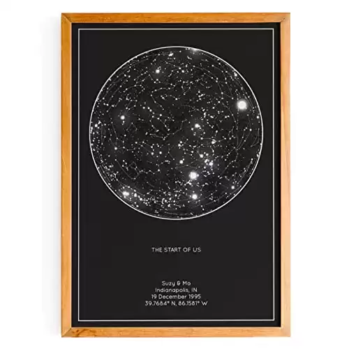 West Clay Company Personalized Star Constellation Map