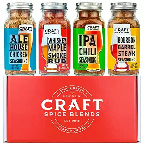 Grilling Seasoning & Rub 4-Pack Gift Set | USA Small Business | Premium BBQ Spices | Grill Gift for Men | Gift for Dad | Barbecue, Grilling, and Smoking | All Natural Food Gift