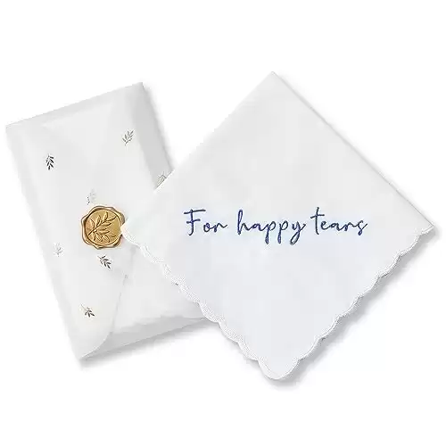 Happy Tears Wedding Handkerchief