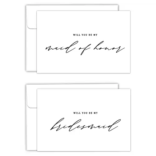 6 Packs Will You Be My Bridesmaid Card Set