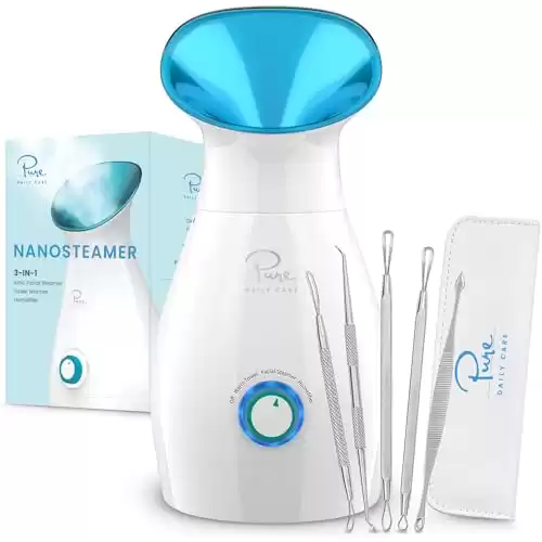 Large 3-in-1 Nano Ionic Facial Steamer