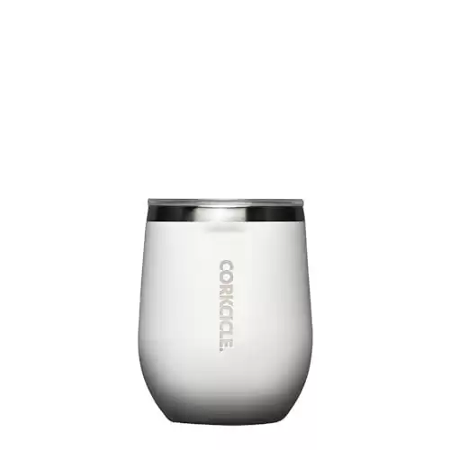 Corkcicle Stemless Insulated Wine Glass Tumbler, Oat Milk, 12 oz – Stainless Steel Stemless Wine Glass Keeps Beverages Cold for 6 Hours, Hot for 3 Hrs