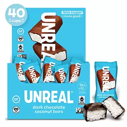 UNREAL Dark Chocolate Coconut Bars (40 Mini Bars)