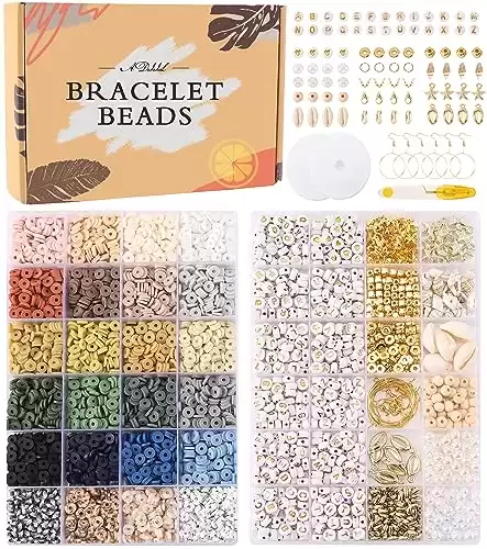 7200 Pcs Clay Beads Bracelet Making Kit