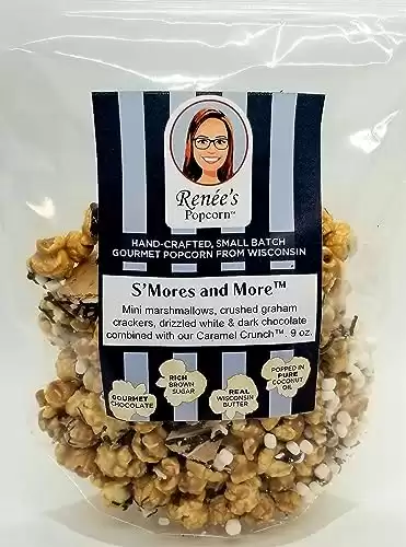 Renée’s S’Mores and More™ Gourmet Popcorn - Mini marshmallows, crushed graham crackers, drizzled white and dark chocolate combined with Caramel Crunch™-fresh popped corn, snack or gift – re...