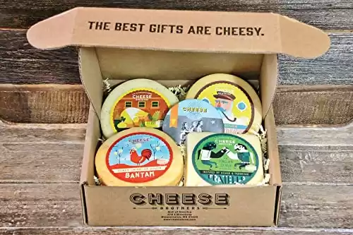 Cheese Bros Wisconsin Cheese Sampler | 4 PACK | 6 OZ | Featuring Dill Havarti, Smoked Gouda, Italian Fratello and Honey Sriracha Gouda…